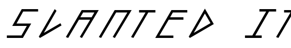 Slanted Italic Shift font preview